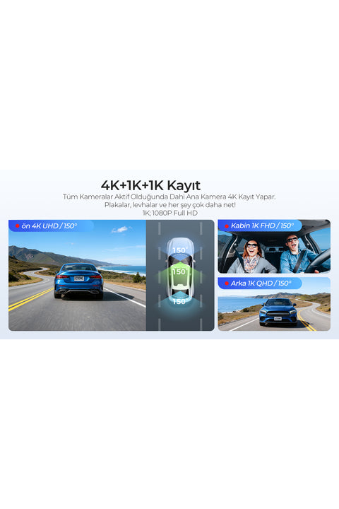 Compact Design WiFi Quad Araç Kamerası
