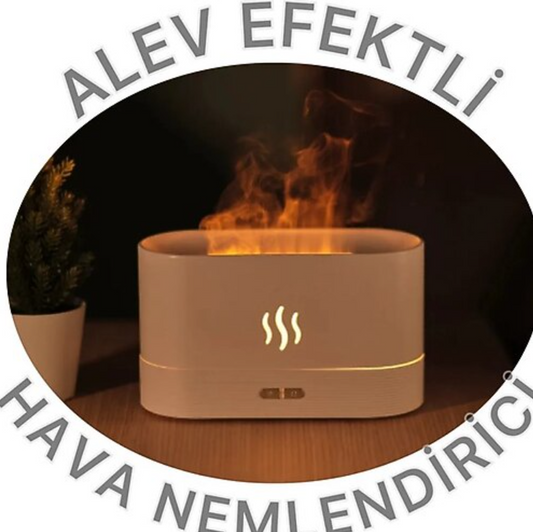 Alev Efektli Ultrasonik Hava Nemlendirici Humidifier (Mini Şömine)