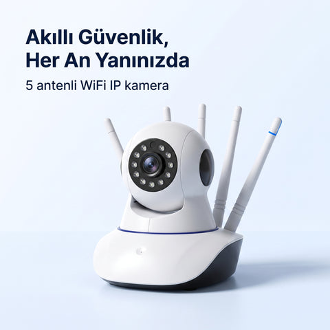 Int-Cmr11 5 Antenli WiFi Güvenlik Kamerası 360°