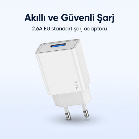 USB Sarj Adaptoru 2.6A – EU Standart
