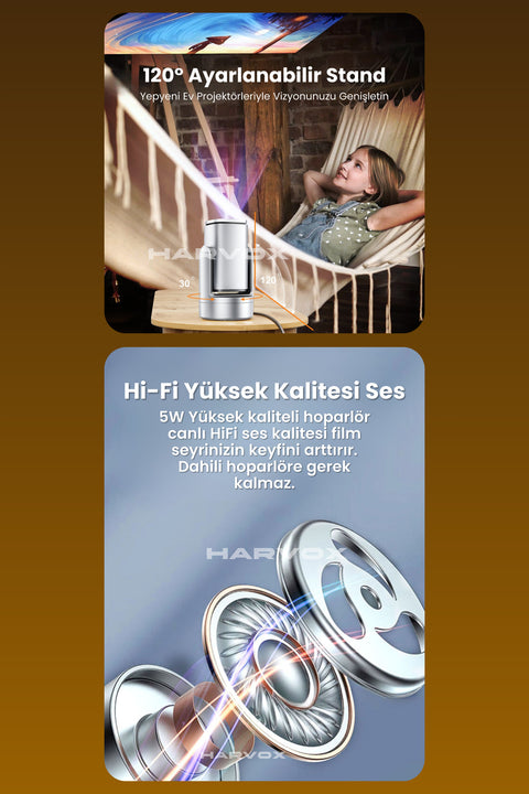 Apollon Vision Akıllı Projeksiyon (, 9750mAh, 150 Ansi Lumen)