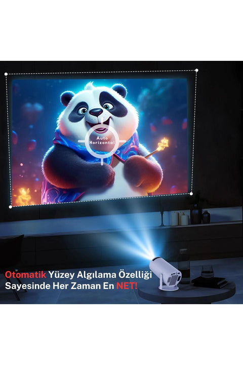 HY300 Mini Projeksiyon 4K Destekli – Android WiFi Bluetooth
