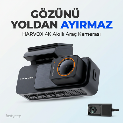 Araç İçi Kamera 4K HD Görüntü WiFi GPS ADAS Özellikli Yapay Zekalı 24 Saat Çalışma Gece Görüşlü G-Sensör