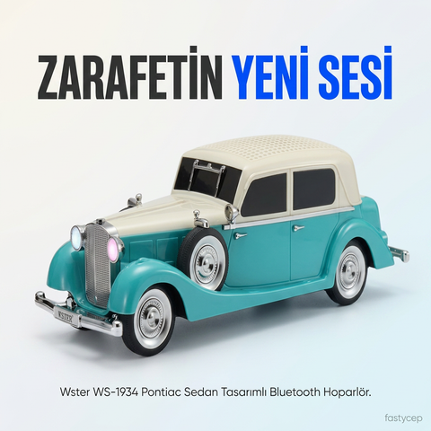Wster WS-1934 Music Car Speaker (Klasik Siyah)