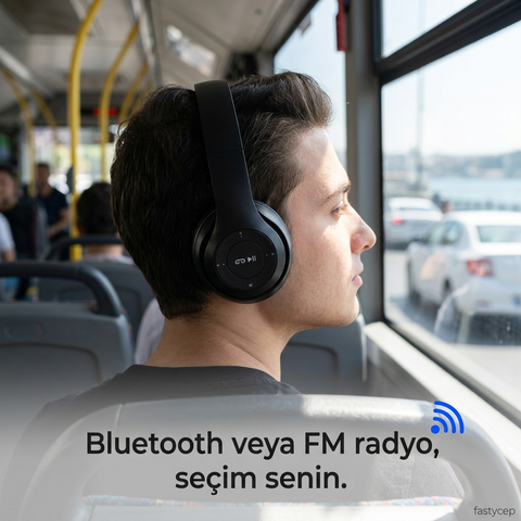 P47 FM'li Bluetooth Kulaklık