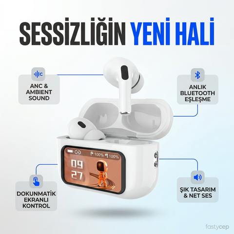 ANC + Ambient Sound Ekranlı TWS Kulaklık
