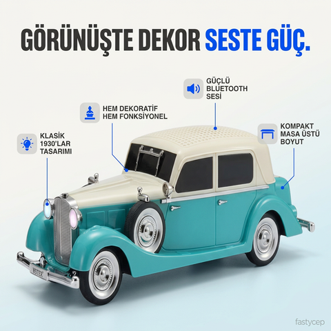 Wster WS-1934 Music Car Speaker (Klasik Siyah)