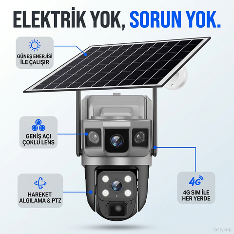 CMR51 V380 Solar Güvenlik Kamerası