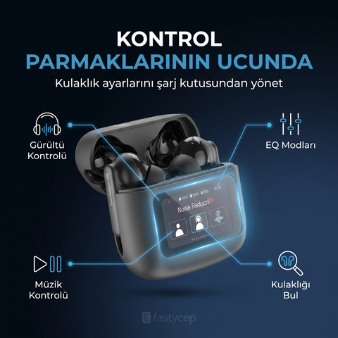 CELLULARLINE Hush ANC + ENC Dokunmatik Ekran TWS Bluetooth Kulak İçi Kulaklık
