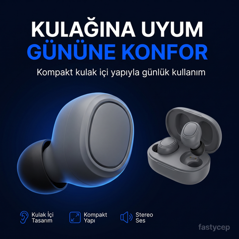 Snk-9000 Siyah ANC & ENC Kablosuz Bluetooth Kulaklık 5.4 Kulak İçi Kulaklık - V2
