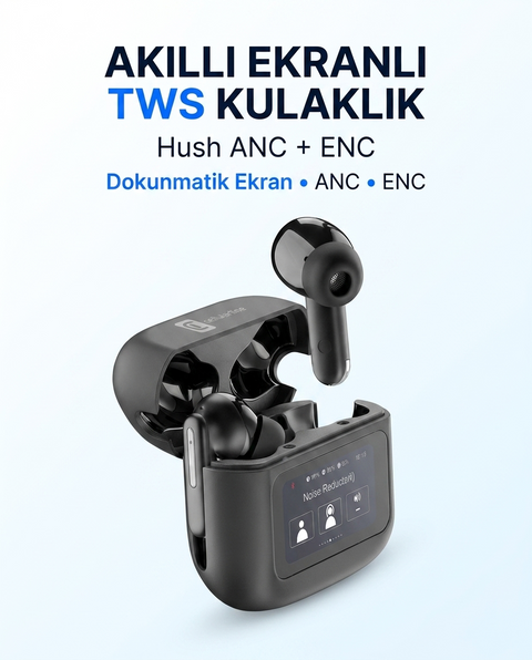 CELLULARLINE Hush ANC + ENC Dokunmatik Ekran TWS Bluetooth Kulak İçi Kulaklık