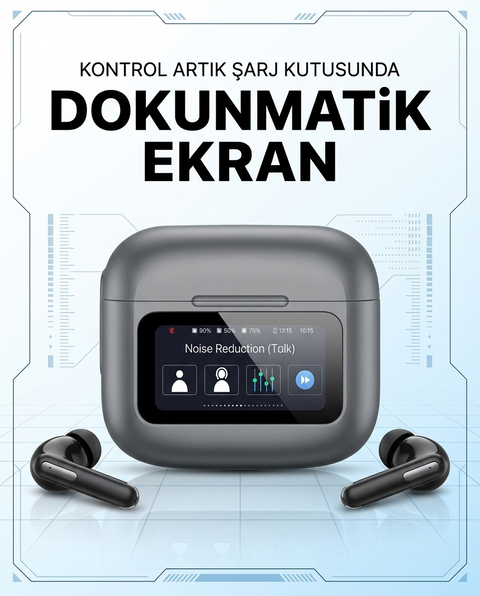 CELLULARLINE Hush ANC + ENC Dokunmatik Ekran TWS Bluetooth Kulak İçi Kulaklık