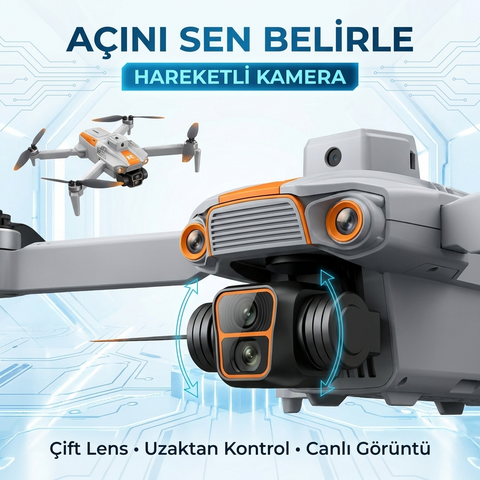 R06 | Akıllı Çarpışma Engelleme | Katlanabilir Hd Kameralı - Ekranlı Drone
