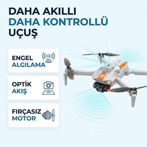 R06 | Akıllı Çarpışma Engelleme | Katlanabilir Hd Kameralı - Ekranlı Drone