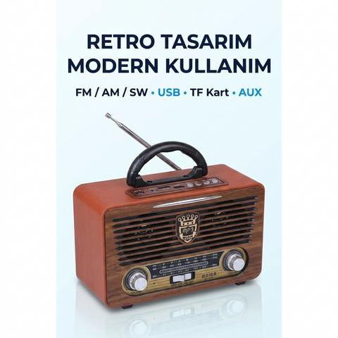 M115 Dvs Usb Sd Bluetooth Nostaljik Radyo