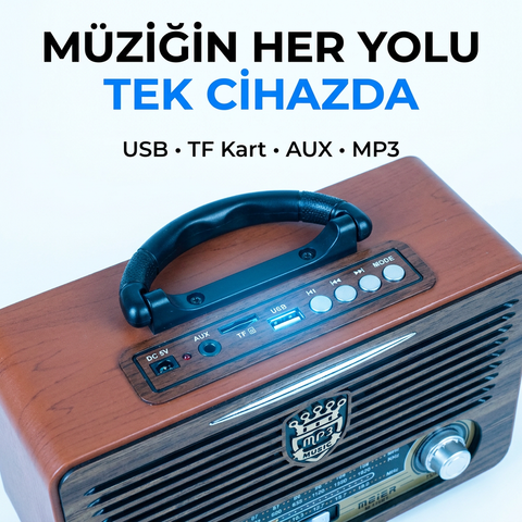 M115 Dvs Usb Sd Bluetooth Nostaljik Radyo