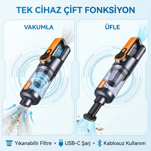 ST-126 Plus Kablosuz El Süpürgesi (23.000 PA)