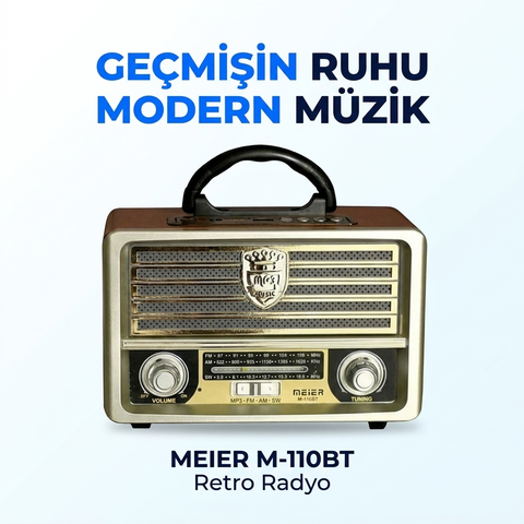 M-156BT Nostaljik Radyo Görünümlü Bluetooth,Hafıza Kartı,Usb Bellek