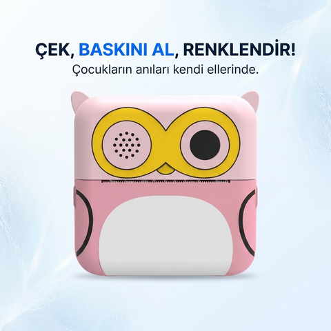 Çocuk Kamerası Dijital HD Video Kayıt ve Fotoğraf Termal Resim Kağıt Baskılı Yazıcı