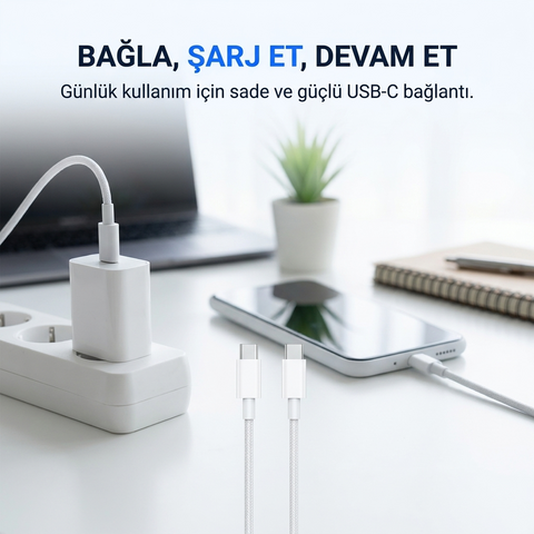 16 PRO MAX 60W TYPE-C TYPE-C 1 METRE ŞARJ KABLOSU IPHONE
