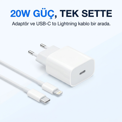 20W LİHTNİNG ŞARJ ALETİ