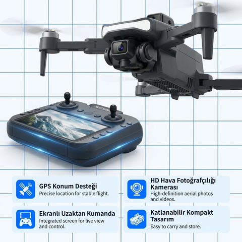 C29S GPS Drone (Katlanabilir HD Kamerali Profesyonel)