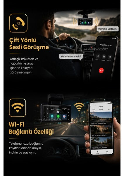 Araç Içi Kamera 2k Hd Görüntü Araç Kamerası