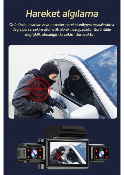 360° WiFi Quad Araç Kamerası