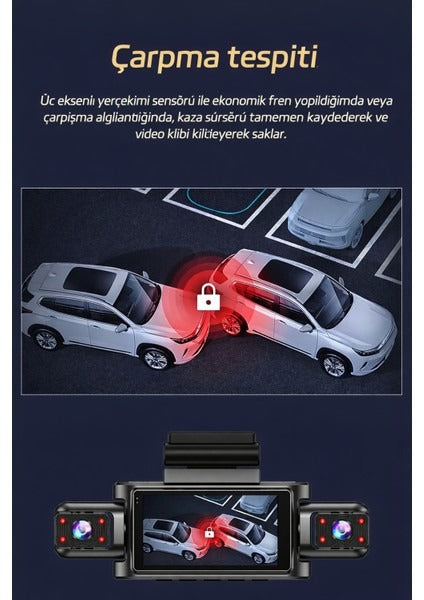 360° WiFi Quad Araç Kamerası