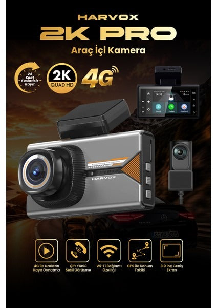 Araç Içi Kamera 2k Hd Görüntü Araç Kamerası