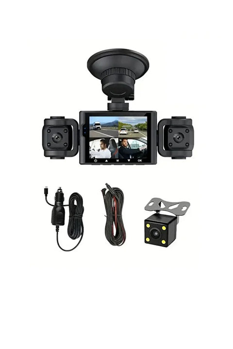 4’lü Araç Kamerası Seti – Ekranlı, HD Kayıt, 64GB Destekli, Gece Görüşlü