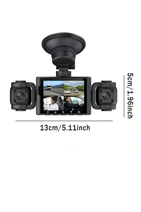 4’lü Araç Kamerası Seti – Ekranlı, HD Kayıt, 64GB Destekli, Gece Görüşlü