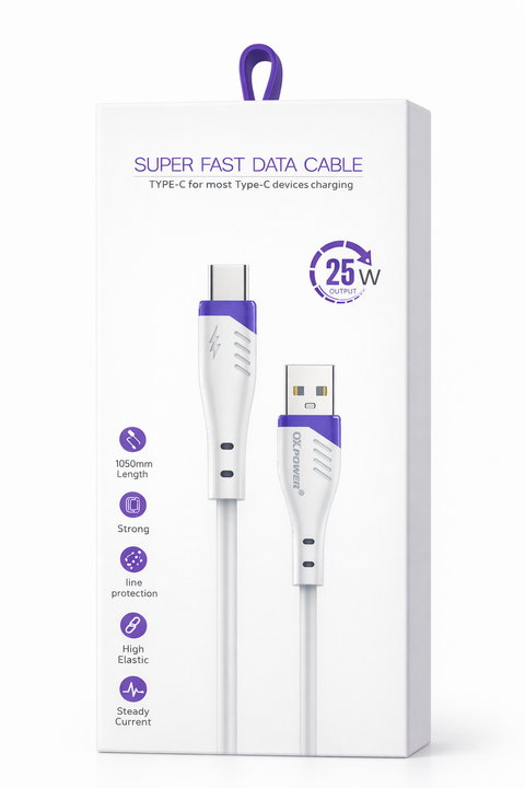 25W Type-C Hızlı Şarj Data Kablosu (1.05m)