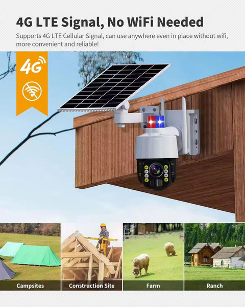 4G LTE Solar PTZ Güvenlik Kamerası