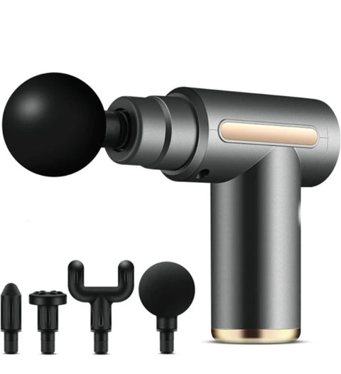 Şarjlı Masaj Tabancası | 4 Başlıklı Derin Doku Masaj Cihazı