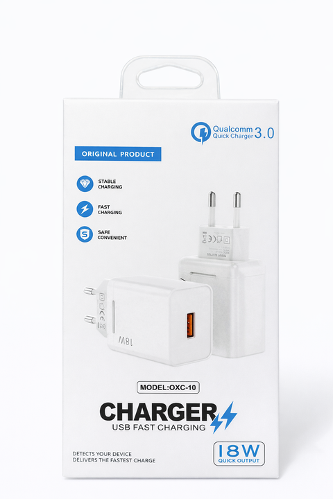18W USB Hızlı Şarj Adaptörü | QC 3.0 Destekli | Güvenli ve Stabil Şarj