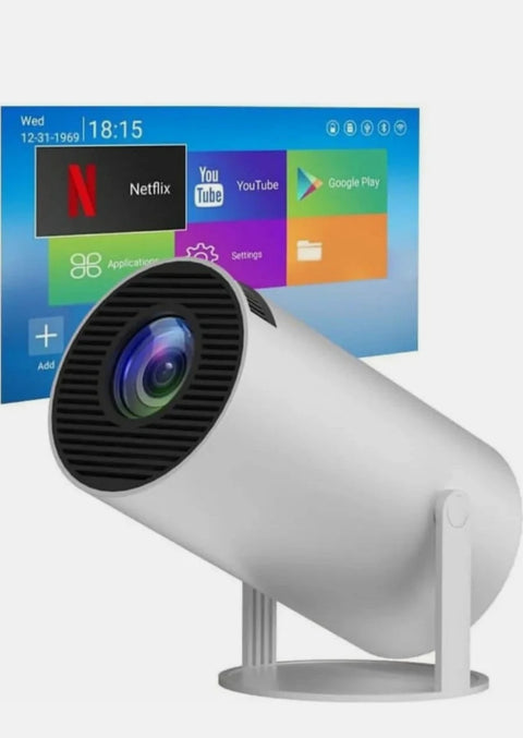 HY300 Mini Projeksiyon 4K Destekli – Android WiFi Bluetooth Taşınabilir Projektör