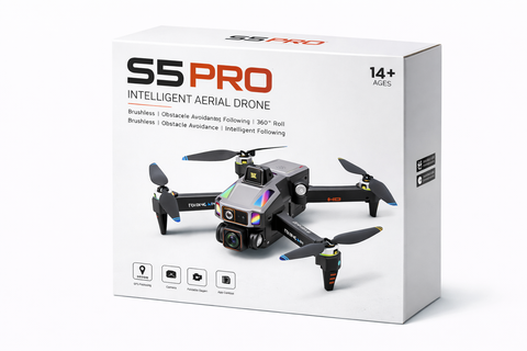 S5 Pro Katlanabilir Drone | HD Kamera + Brushless Motor + Akıllı Takip
