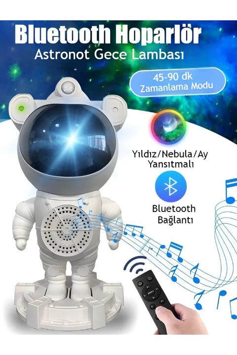 Astronot Gece Lambası Bluetooth Hoparlör