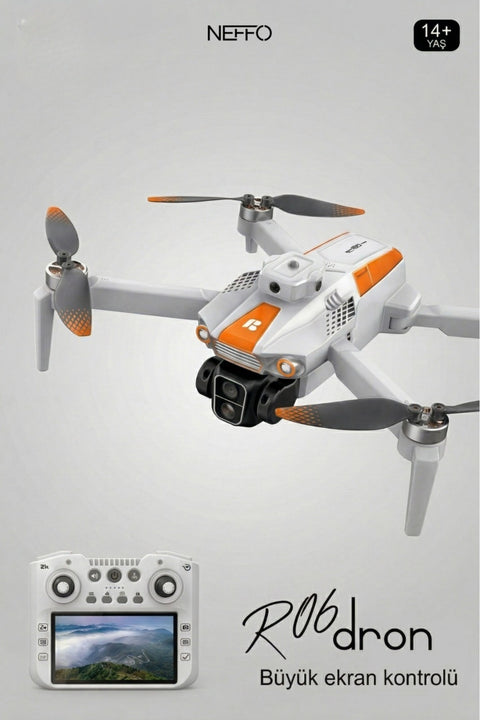 R06 | Akıllı Çarpışma Engelleme | Katlanabilir Hd Kameralı - Ekranlı Drone