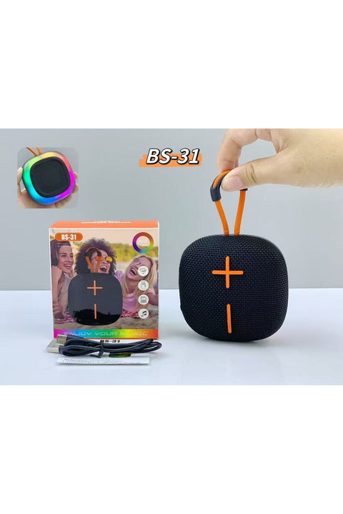 Mini Taşınabilir Bluetooth Hoparlör | RGB LED Işıklı | Dahili Mikrofonlu | Güçlü Ses Performansı
