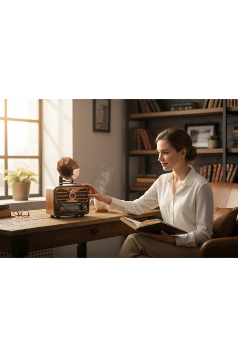 Gramafonlu Trend Nostaljik Radyo,Bluetooth Nostalji Radyo