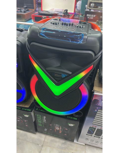 BK-188 18 İnç Bluetooth Party Hoparlör | Çift Kablosuz Mikrofonlu RGB Işıklı Etkinlik ve Karaoke Ses Sistemi