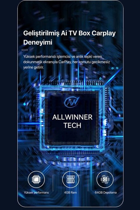 CarPlay AI Box Q2D (4GB RAM / 64GB Depolama)