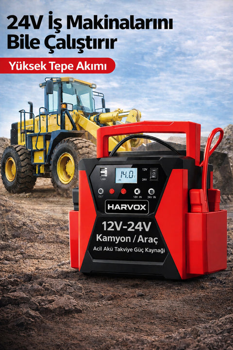 Bagajon Tır, Kamyon, Minibüs, Otobüs,Araçlar İçin Akü Takviye Cihazı | 12/24 Volt Çift Voltaj
