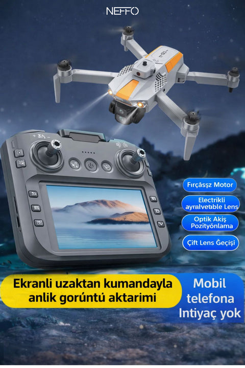 R06 | Akıllı Çarpışma Engelleme | Katlanabilir Hd Kameralı - Ekranlı Drone