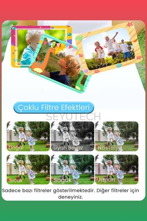 Çocuk Kamerası Dijital HD Video Kayıt ve Fotoğraf Termal Resim Kağıt Baskılı Yazıcı